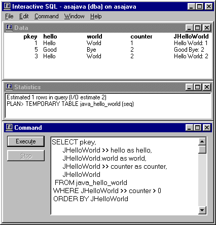 Figure 15: Query the Java Class