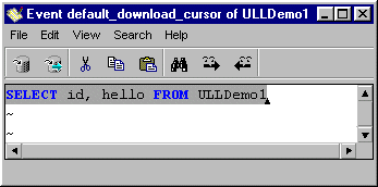 Event default_download_cursor of ULLDemo1