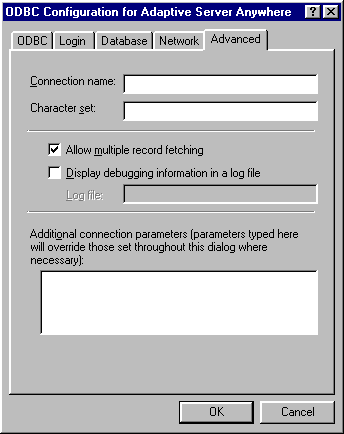 ODBC Configuration - Advanced Tab